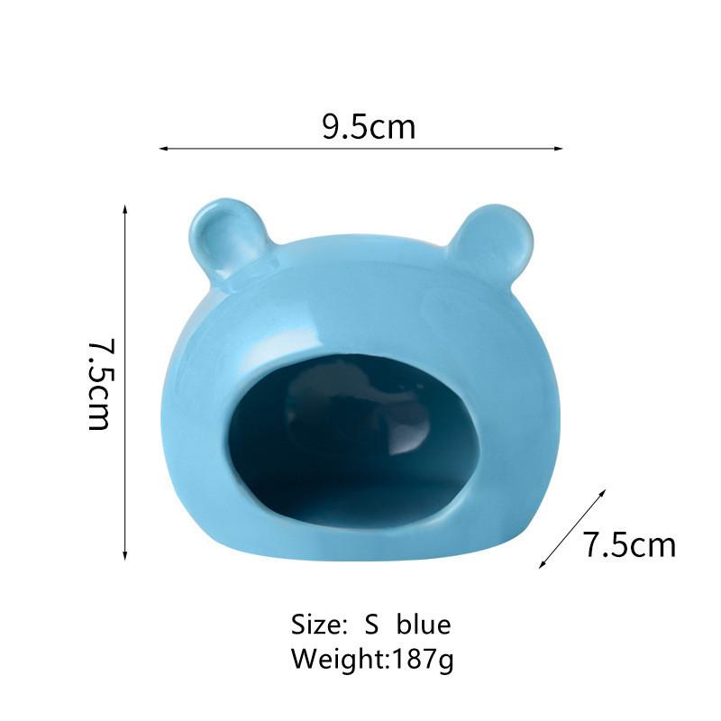 Small Animal Hideout Ceramic Chinchilla Mini Hut Cave Cage Accessories for Dwarf Hamsters Gerbils and Hedgehog Hamster House