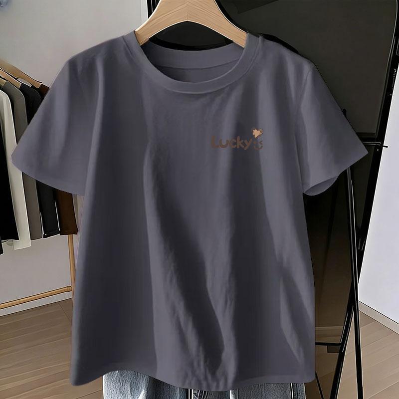 2026 Premium Plus Size Cotton T-Shirt: Round Neck, Short Sleeve, Loose Fit, High-End Summer Wear