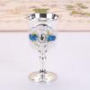 2Pcs Chalice Goblet Metal Shot Glasses Engraving Rose Flower Wine Cup Medieval Drinkware for Party Wedding Decors Gift