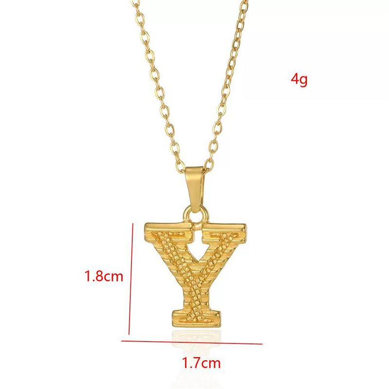 Stainless Steel Initial Necklaces For Women Men Gold Color Letter Necklace Pendant Jewelry Male Female Neck Chain Birthday Gift