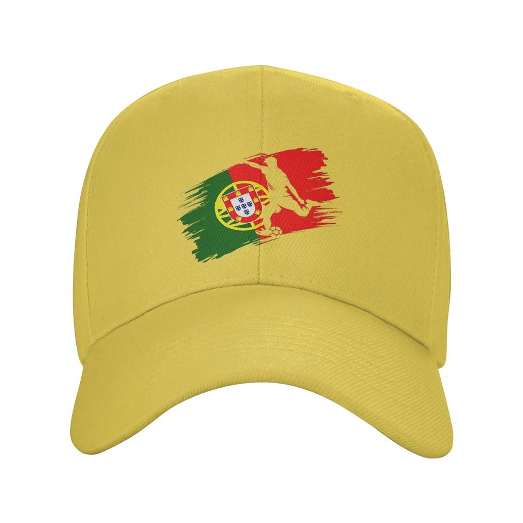 New Portugal Flag Football Soccer Fan Jersey Sun Baseball Cap Summer Unisex Unisex Custom DIY Trucker Hat Sunscreen Baseball Caps