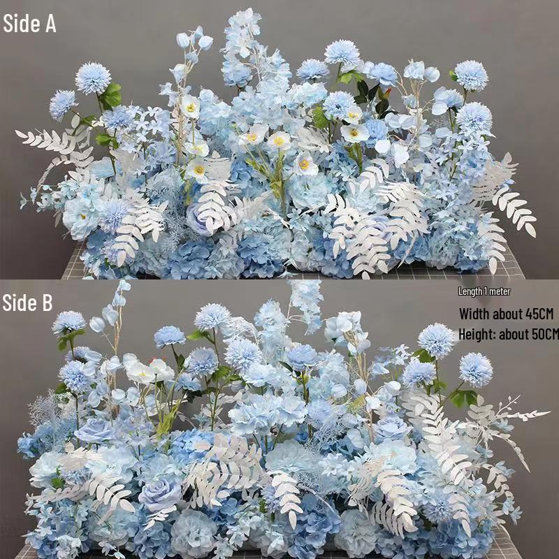 Künstliche Blumendekorationen für den Hochzeitsgang & die Bühne