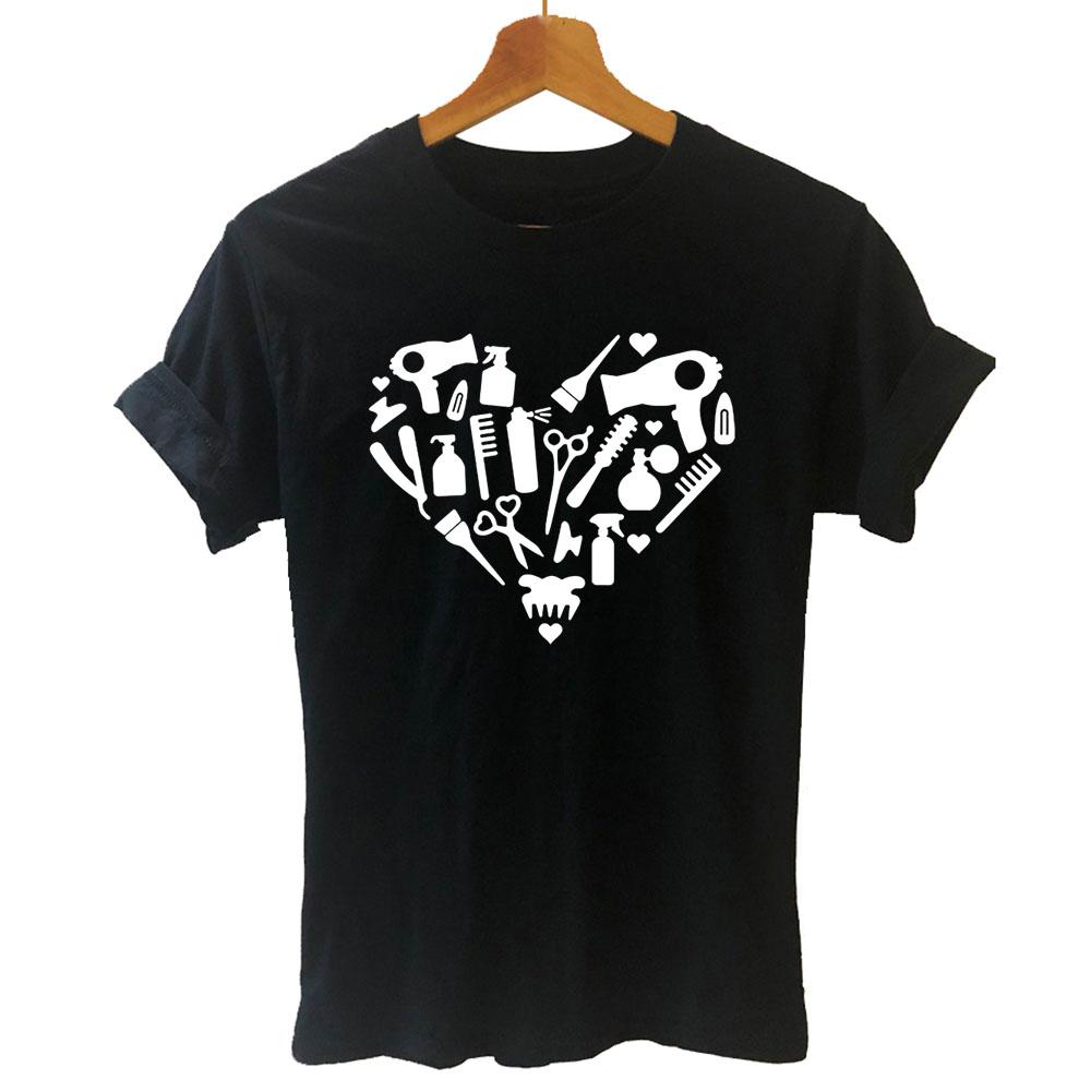 Funny Barber Weapon Scissors T Shirt Hairdresser Barber Hair Stylist Definition Hip Hop Harajuku T-shirt Women Clothing