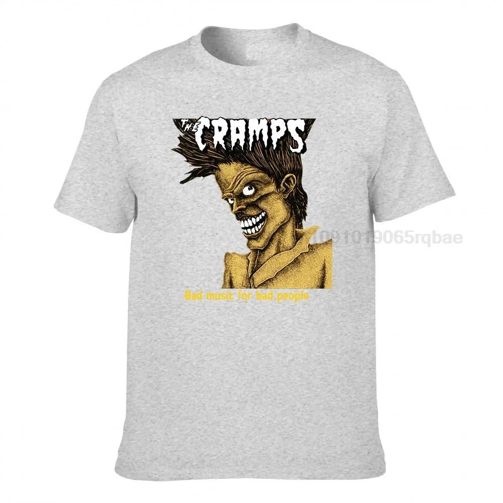 Cramps Crazy Top Tshirts Hiphop Rock Music Adult T Shirt Casual Short Sleeve Clothing Shirt Bad Music For Bad People Shirts