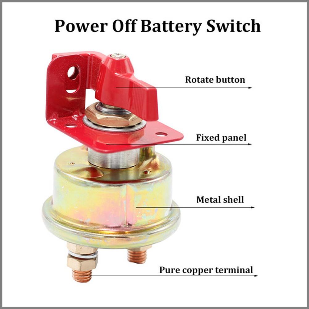 Battery cutoff switch for construction vehicles and excavators copper build rated 300A reliable isolator for power management