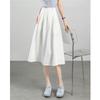 Elegant High-Waist A-Line Midi Skirt