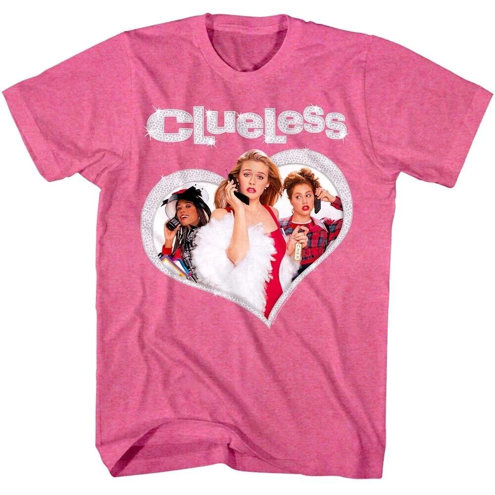 Clueless Bling Heart Men s T Shirt M