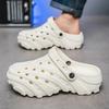 Fashion Cross-Border Solid Color Plus Size Hole Men's Sandals EVA Outsole 4.0 Beach Shoes Thick Bottom Increased Height Breathable Cool