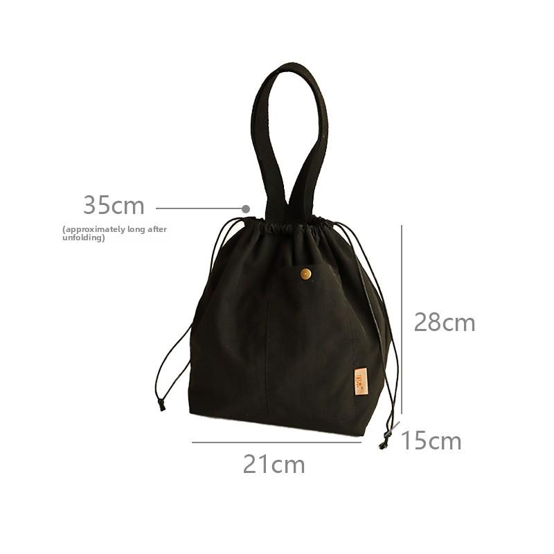 

Outdoor Nylon High-Value Waterproof Handbag Portable Lunch Bag Office Worker Insulated Lunch Bag Student Bento Bag чёрный