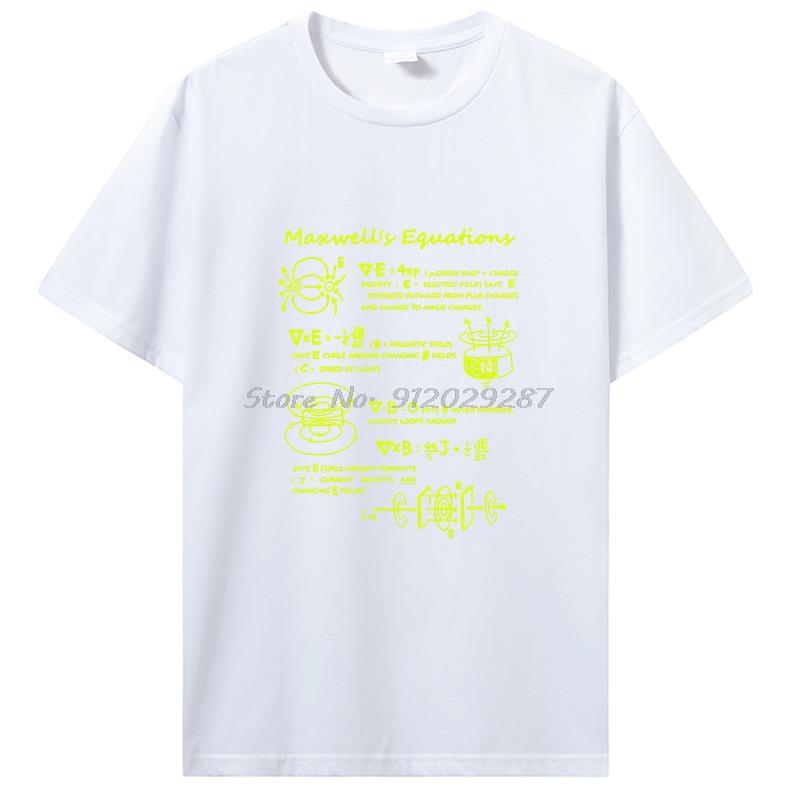 Funny Electromagnetic Physics Maxwell Equation Formula T Shirt Cotton Tshirt Birthday Gifts Summer Style T-shirt Men Clothing