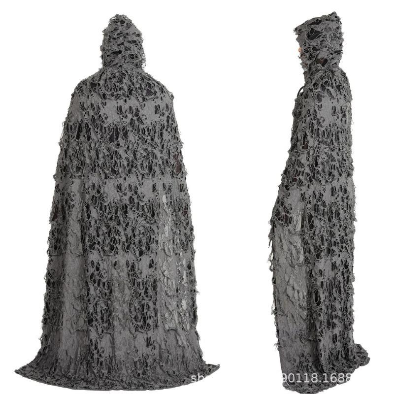 1pcs Unisex Halloween Hooded Cloak for Adults Kids Cotton Fabric Grim Reaper Costume Party Cosplay Photo Props