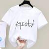 Cute Funny Cat Graphic Print Children T-shirts Summer Cartoon Fashion Casual Tops for Girls Boys O-Neck Short Sleeve T-shirts