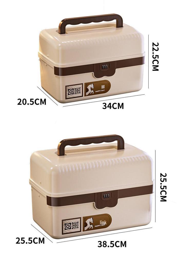 Lockable Storage Box for Home & Valuables, Portable Privacy Document Box for Students and Cars