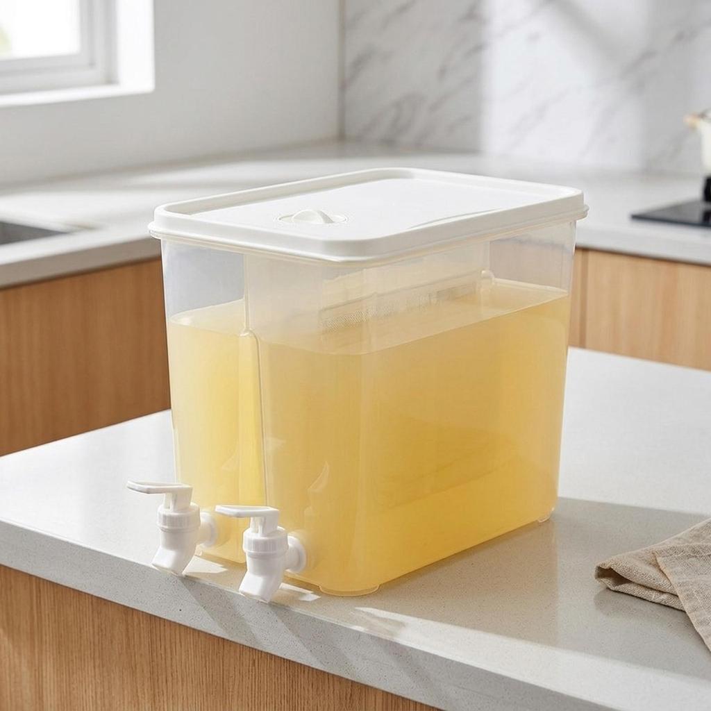 Cold Drinks Juice Dispensers Tea Lemonade Can Jug No Dripping Drink Dispenser Iced Beverage Dispenser for Household Dining Room