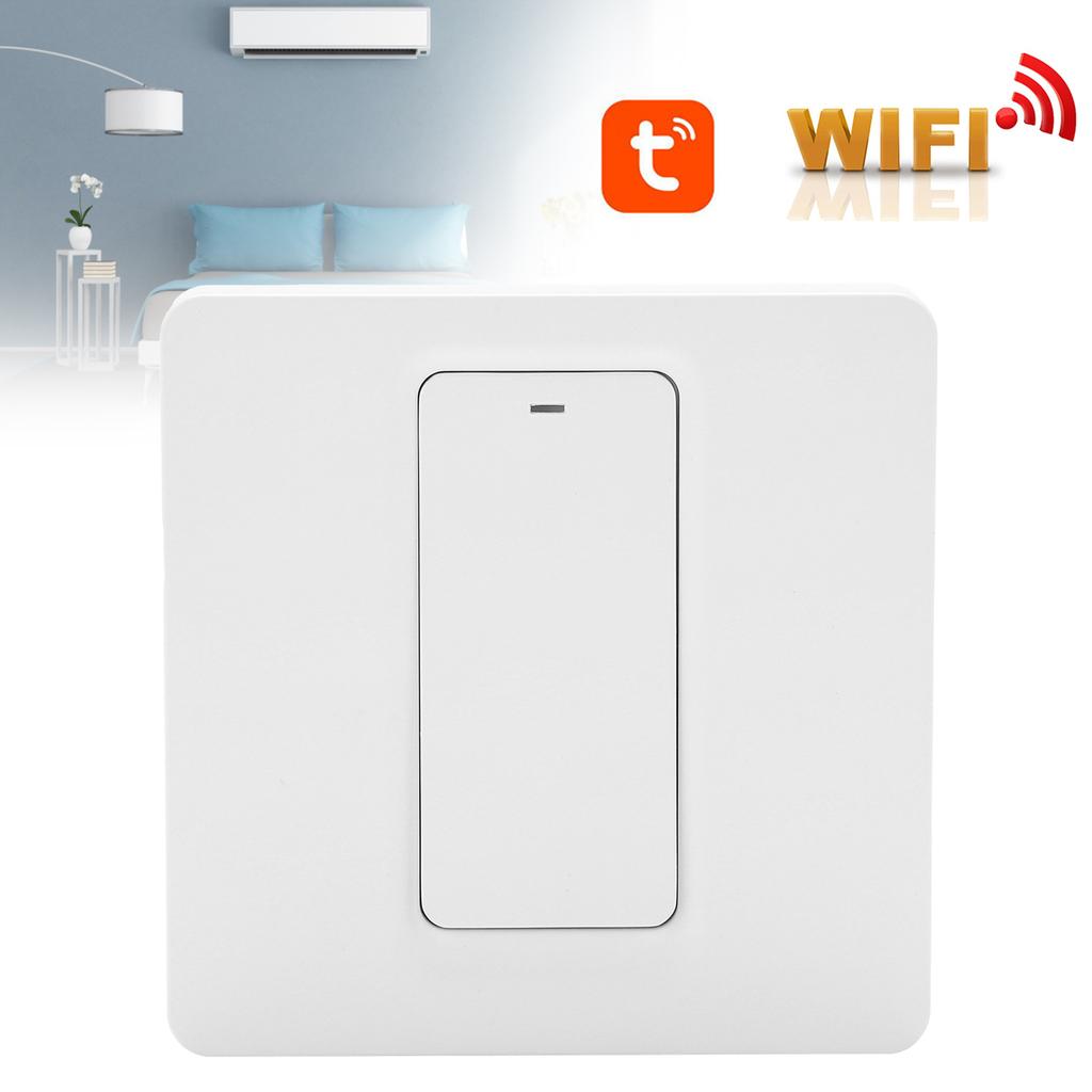 1 Gang Smart Wall Switch Push Button Remote Control Works with for Tuya AC 100‑240VWifi