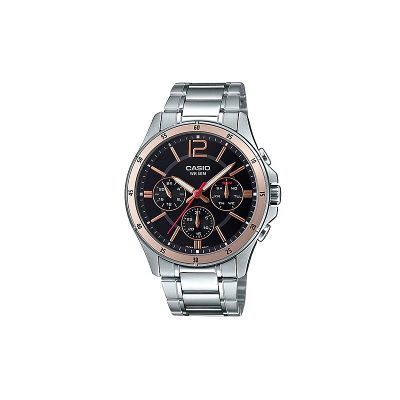 

Casio STANDARD series, fashion, business, trendy, casual, versatile, retro, classic three eyes and six needles, waterproof, quartz MTP-1374D-1A2 чёрный