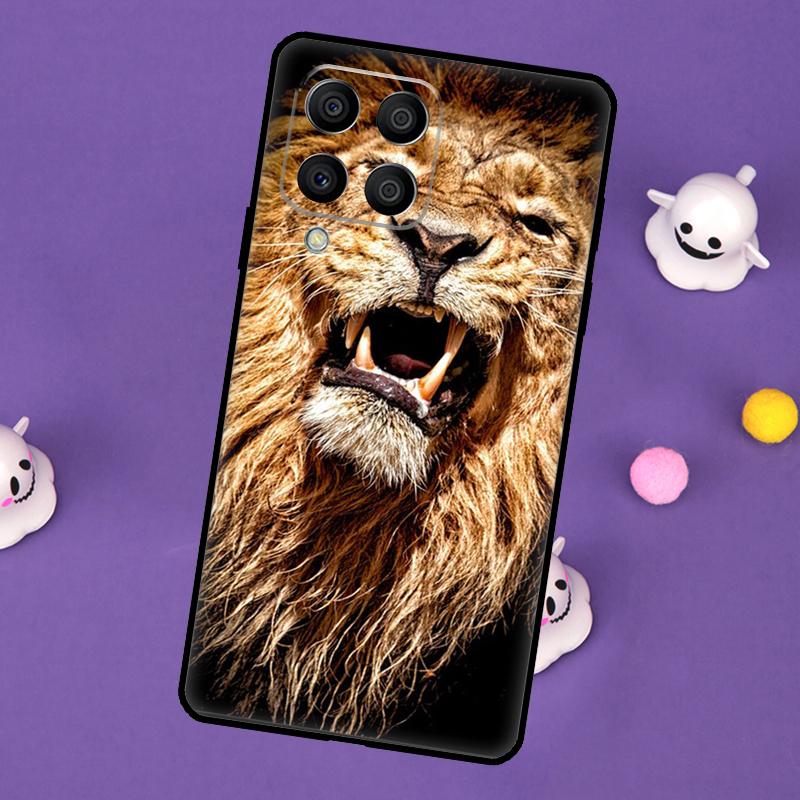 King Of The Jungle Lion Cover For Samsung Galaxy M55 M15 M33 M13 M23 M53 M31 M51 M14 M34 M54 M20 M30s M52 M32 Case