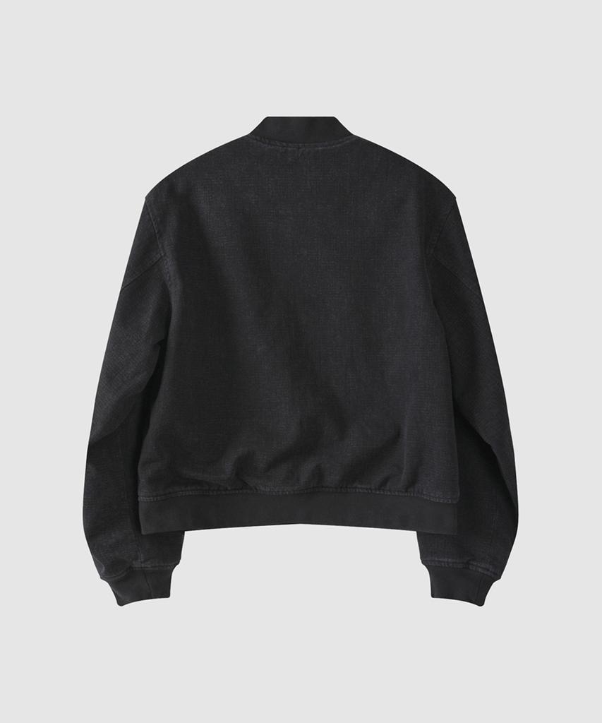Asp Washed Denim Blouson - Black