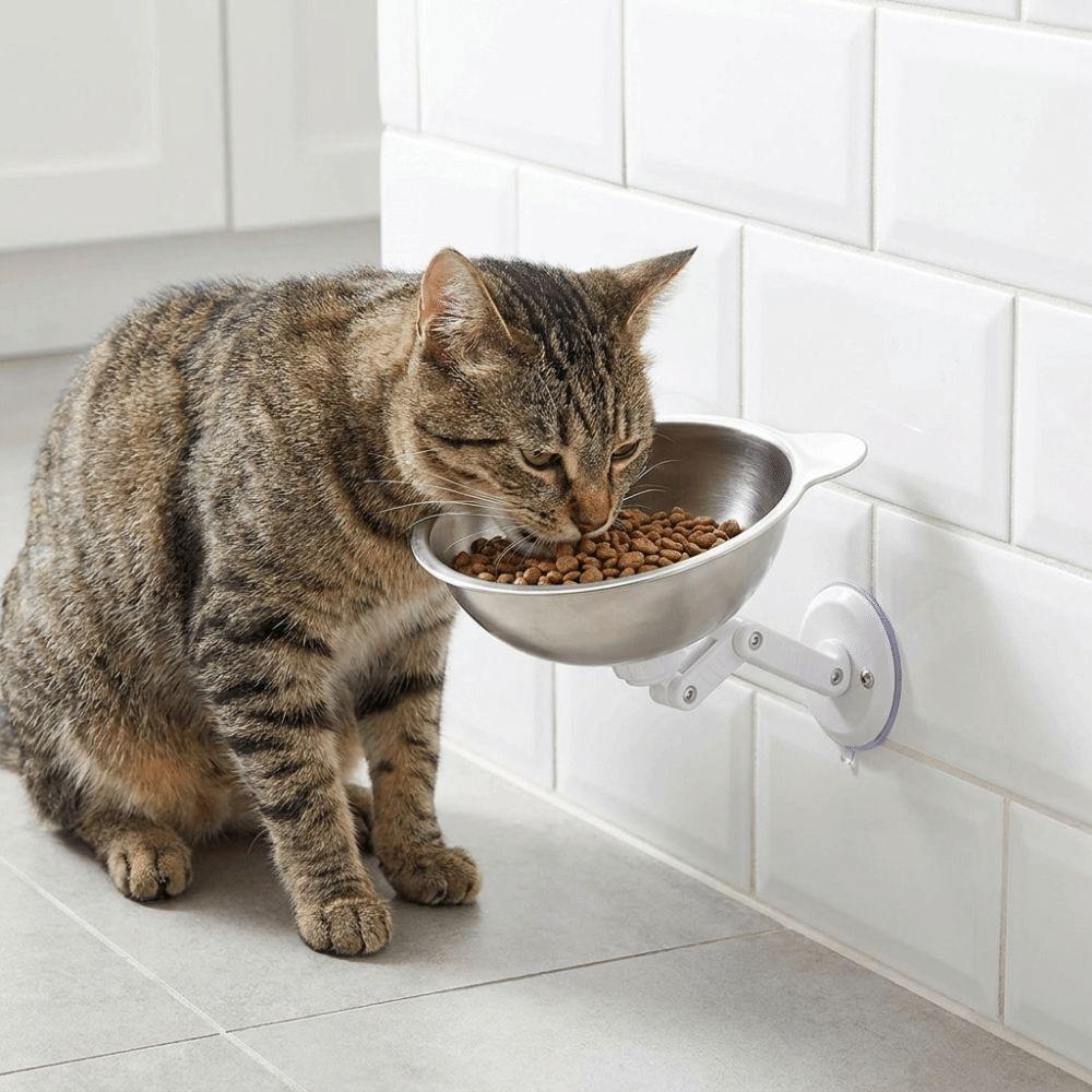 Space Saving Wall Mounted Dog Bowl Height Adjustable Cat Food Bowl for Cats and Dogs