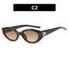 2024 Vintage Cat Eye Women Luxury Sunglasses Fashion Brand Designer Shades UV400 Men Trending Punk Rivets Sun Glasses