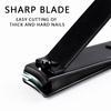 Black Nail Clippers For Men And Women, High-Quality High-End Stainless Steel Sharp Nail Clippers, Home Manicure Tools