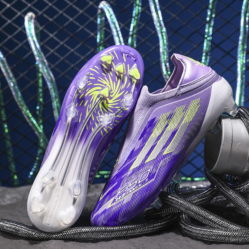 

Football Shoes AG Spikes Seamless Flying Weaving Male and Female Youth Professional Games Practical Training Football Shoes 45