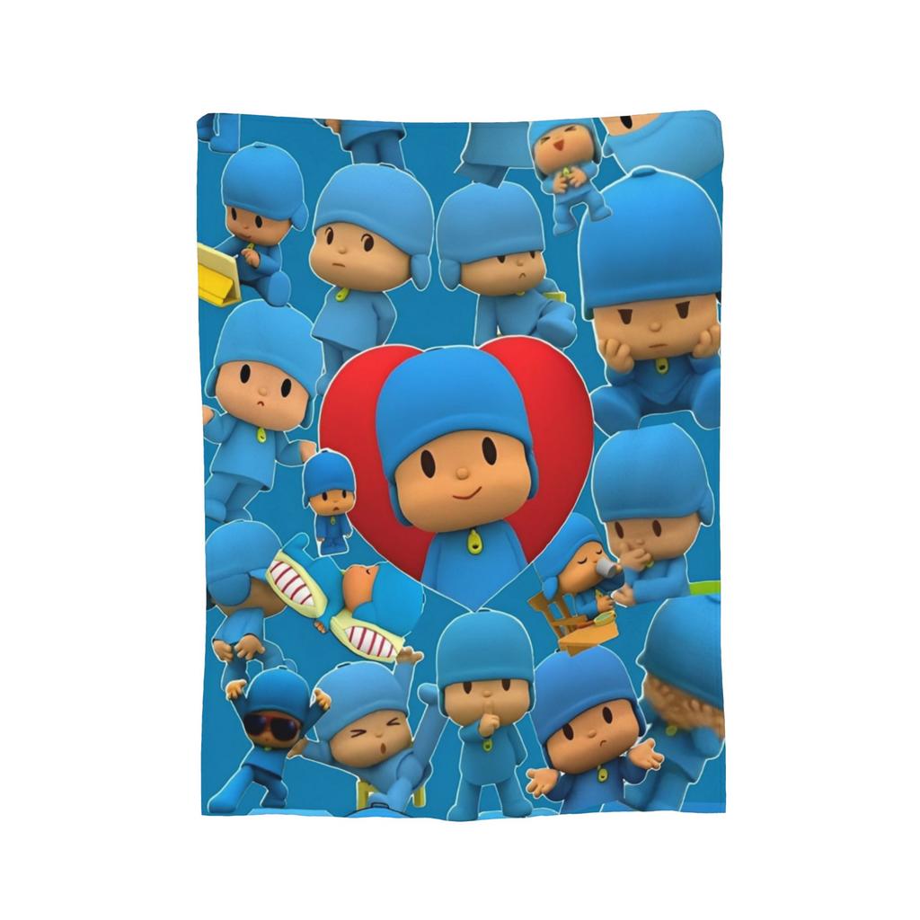 Pocoyoed Comedy Cartoon Blanket Wool Funny Warm Throw Blankets For Home Restaurant Spring/Autumn,