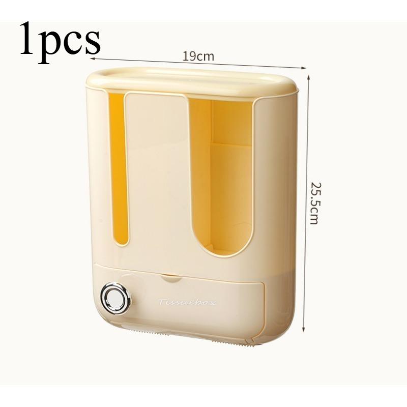 1pcs Three-in-one Wall-mounted Tissue Storage Box Creative Multi-purpose Storage Box Home Decoration