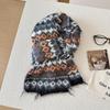 Fair Island Style Blended Scarf Women's Year New Autumn and Winter Warm Retro High-end Knitted Scarf