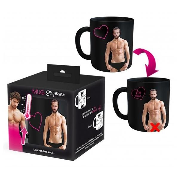Pánský striptýzový termoreaktivní hrnek sexy tepelně reaktivní hrnek