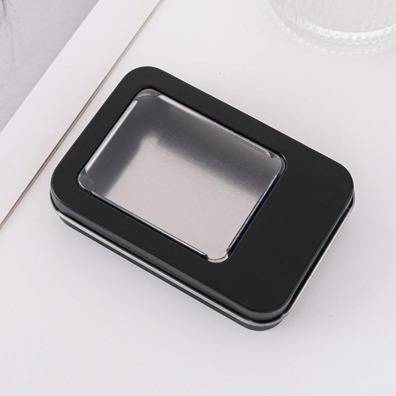 20pcs Tinplate Storage Box With Clear Top For Earrings USB Drive And Small Accessories Travel Jewelry Organizers