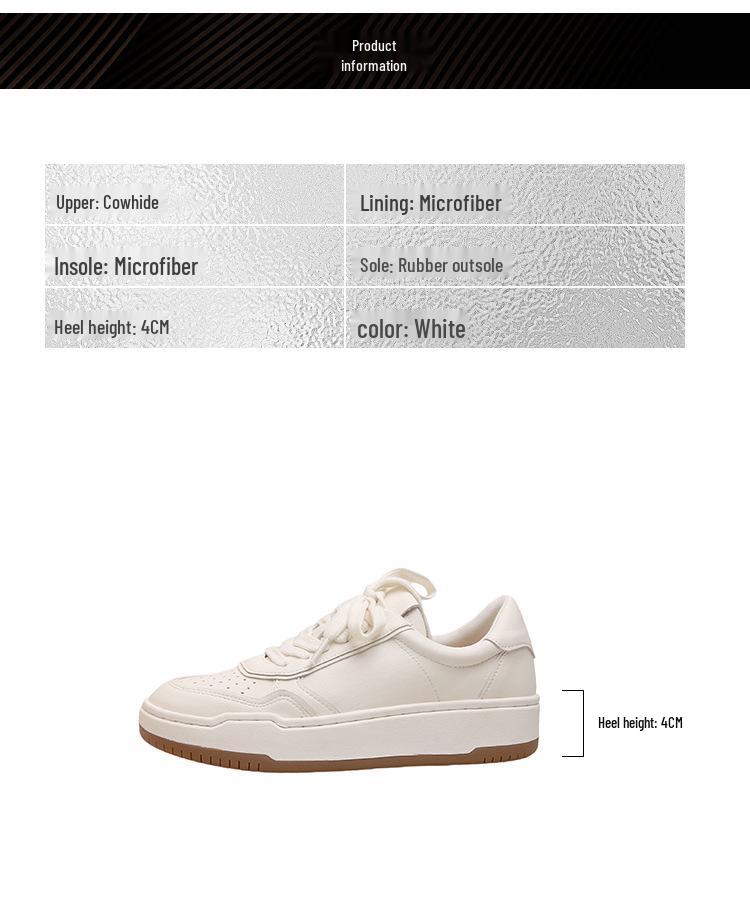 Damskie 2025 Nowe Oddychające Niemieckie Trenerki, Okrągły Nosek, Sznurowane, Gruba Podeszwa, Zwiększające Wysokość, Wszechstronne Casualowe Białe Buty Sportowe