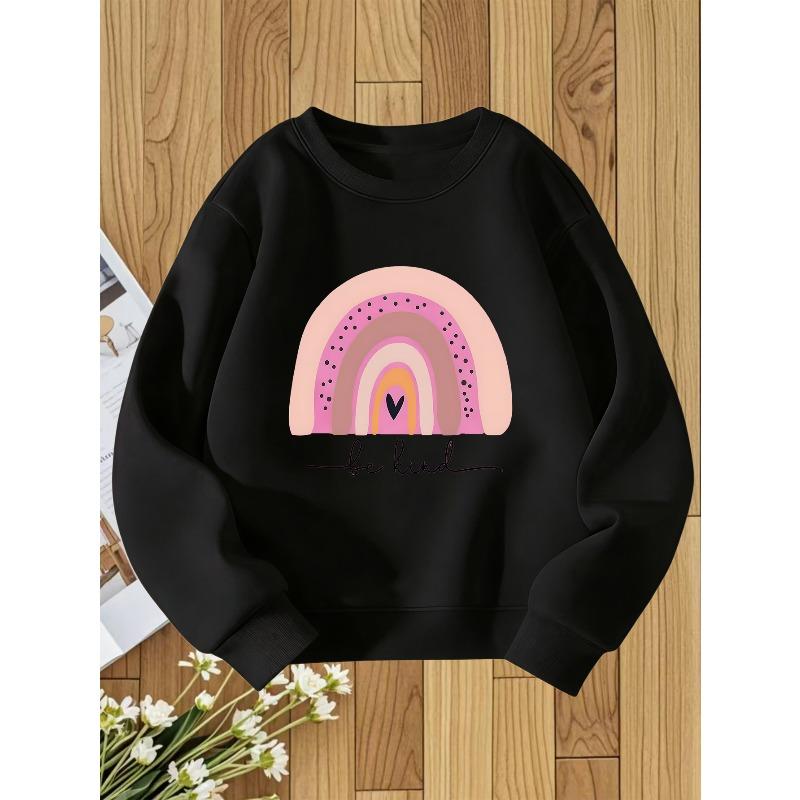 European sizes Kids Round Neck Sweatshirt with Fashionable Print, a Versatile Top 110
