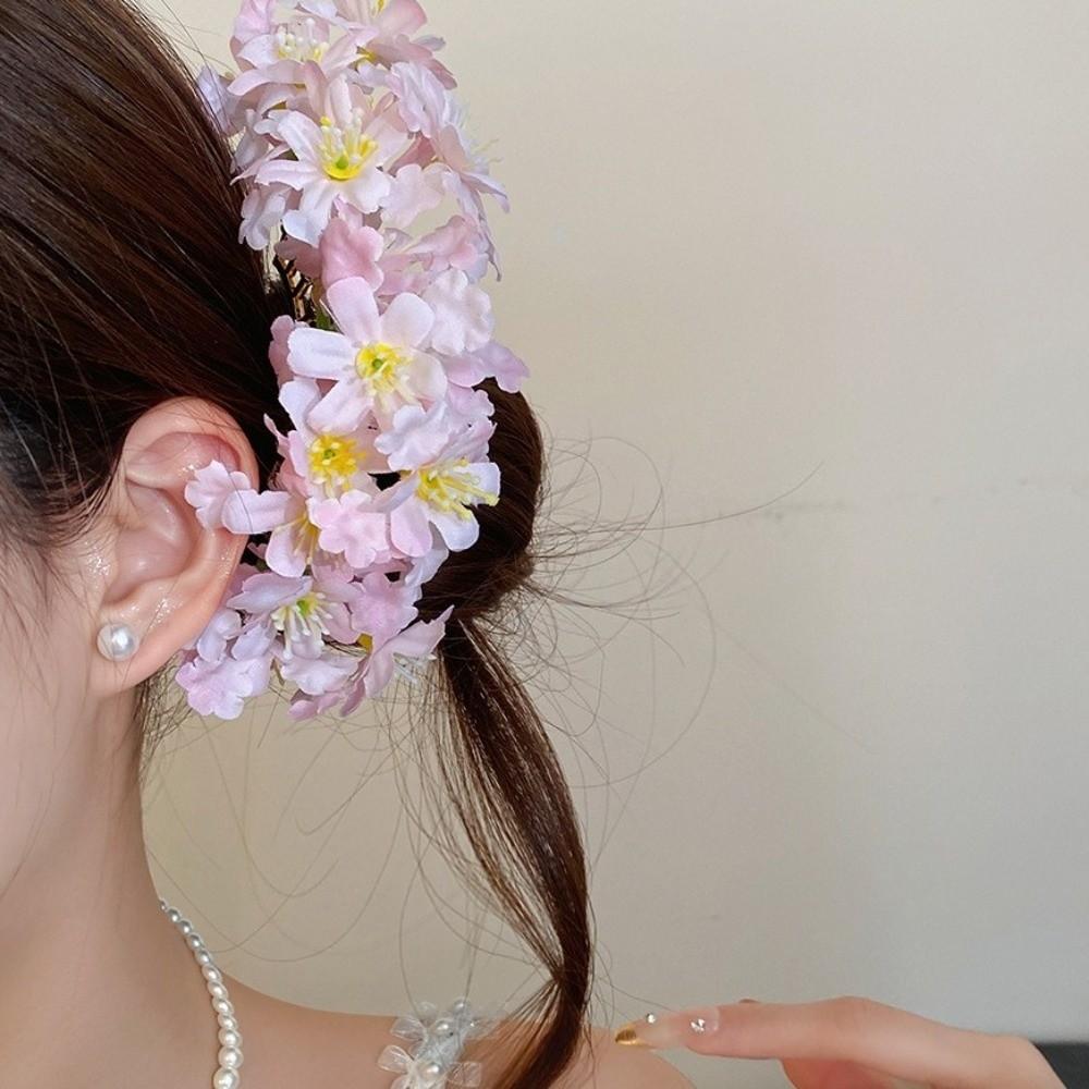 Sweet Flora Hair Stick Bohemian Side Clip Headdress Simulation Flower Hair Fork  Daily Wear