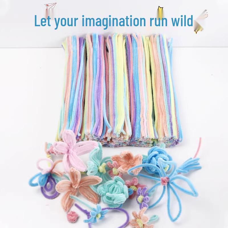 Handgemachtes Chenille-Stiel-Bouquet DIY-Set – Perfektes Geschenk zum 8. März von Kindern an Mama