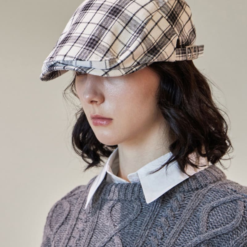 

VARZAR VA Square Belt Check Hunting Cap White Check FREE