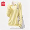 Women's Casual POLO Collar Long-Sleeve Pullover Sweatshirt