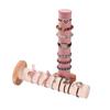 Wood Base Cylinder Hair Ornament Stand Space Saving Hair Ties and Accessories Display Rack Hair Scrunchies Holder