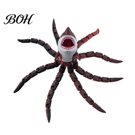 Horror Lover Gift Idea 3D Printed Sea Monsters, Articulated Fidget Toy, Eater Deep Creature Predator Sculpture Collectible, Stress Relief Desk