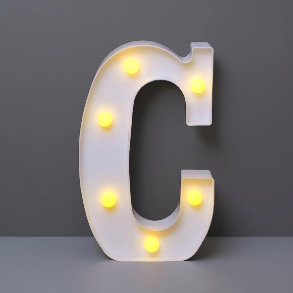 22cm LED Letter & Number Lights for Events - Perfect for Birthdays & Proposals.