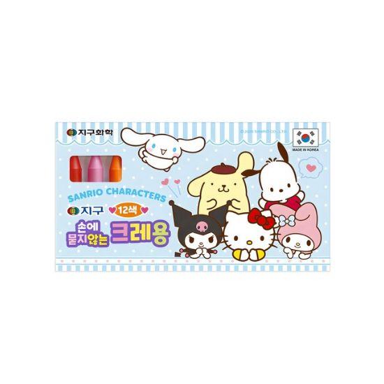 Globe Chemical Sanrio Characters Wash-Free Crayons (12 Colors / 24 Colors) 12 colors