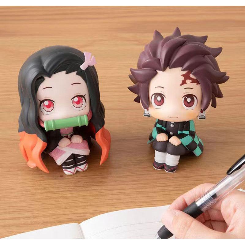 Anime Demon Slayer Doll Toy 6cm Nezuko Tanjirou Zenitsu Inosuke Kyoujurou Kanawo Action Figures Model Toy Kid Xmas Birthday Gift