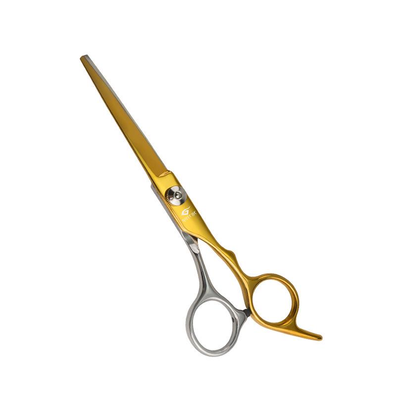 6-Inch White Hairdressing Scissors Set: Flat & Tooth Scissors for Adults and Kids