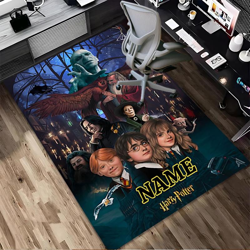 Custom Name Magic Moment Living Room Non-Slip Area Rug Soft Carpet for Bedroom Kids Playroom Sofa Office Home Decor Doormat