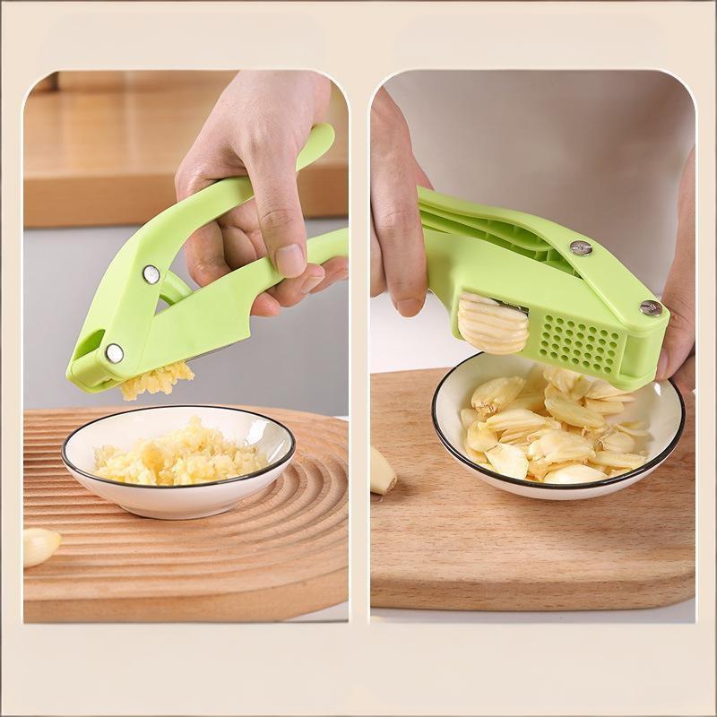2-In-1 Multifunctional Garlic Press For Pressing Mash Garlic And Sliced Garlic Vegetable Squeezer For Home Cooking Masher Tool