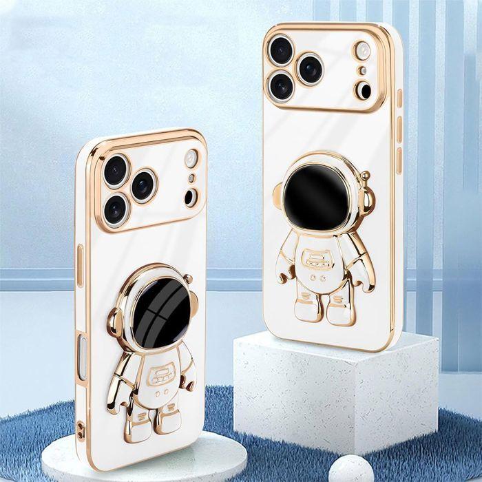 Coque de Protection - BOOLING - pour iPhone 17 Pro - Silicone Anti-Rayures avec Support Motif Space Man