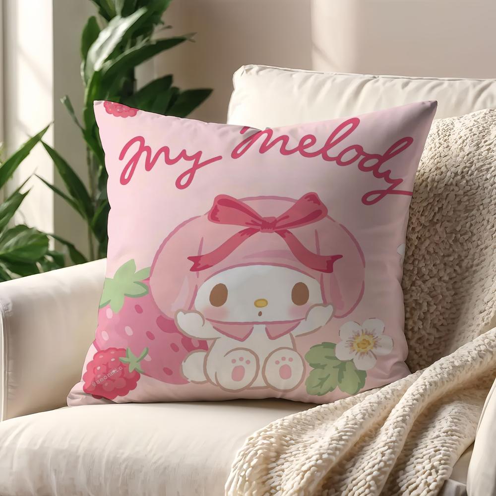 My MMelody Kawaii cushion cover For Pillow Printing Sofa Decoration Home Car Room Coffee Shop Office Nordic Simplicity