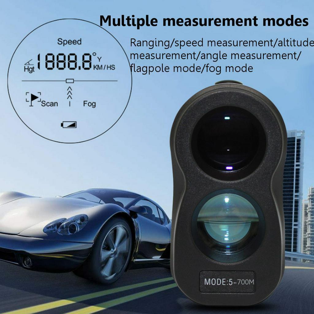 6X Monocular Range Finder Angle Measuring Tool 5-700M Digital Golf Laser rangefinder Hunting Distance Meter Plastic