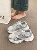 Breathable Mesh Soft-soled Dad Shoes 2025 Spring and Summer Thin Thick-soled Sports and Leisure Ins Trendy Women's Sports Shoes Thick-soled