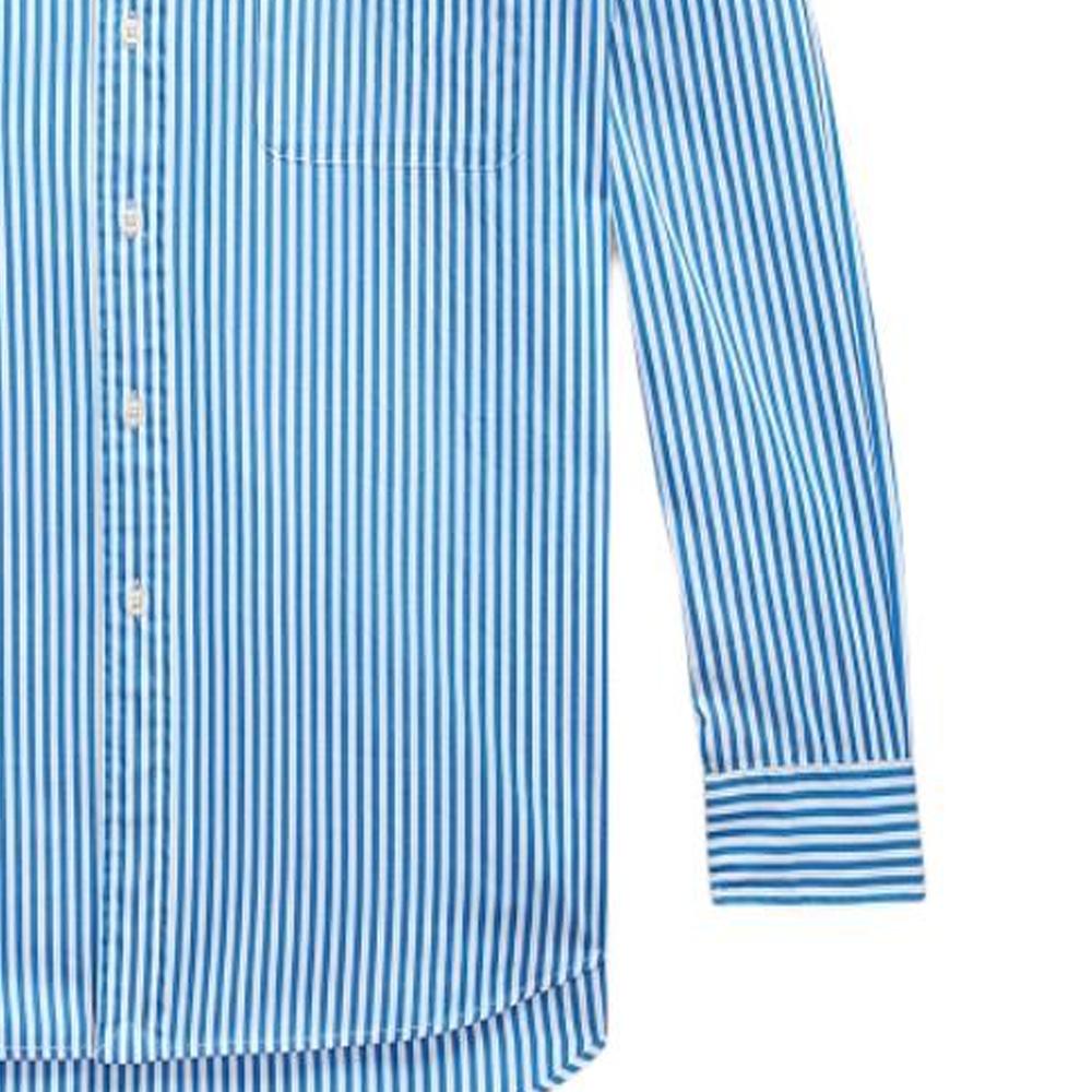 Polo Ralph Lauren FW24 Striped Single-Breasted Loose Long Sleeve Shirt Men Shirts Blue MNPOWOV16823656-400